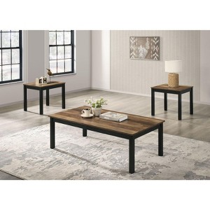Sapphtopaz Modern Coffee Table with 2 End Tables Living Room Table Set Durable Center Table for Living Room,3pcs - 1 of 4