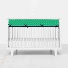 Bacati - Mix n Match Chevron/Dots Long Crib Rail Guard Cover Navy/Green - 2 of 4