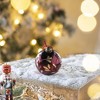 NAYSAYE Party Decoration and Accessories Glass Christmas Ball Ornament Set for Holiday Celebration, Red, 3"*3"*0.07" - 4 of 4