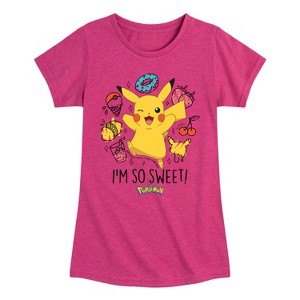Girls' - Pokémon - I'm So Sweet Fitted Short Sleeve Graphic T-Shirt - 1 of 4