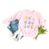 Simply Sage Market Women's Graphic Sweatshirt Bunny Egg Easter Chart - 3 of 3