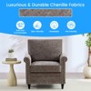Mjkone Chenille Fabric Modern 3-Seater Sofa Couch/Loveseat Sofa/Single Sofa Armchair  with Rivet Design,Living Room Sofa - 4 of 4