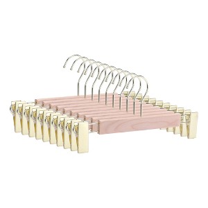REGALWOVEN Space Saving 360-degree Swivel Hook Clothes Hangers with Pinch Clips 10 Pcs - 1 of 4