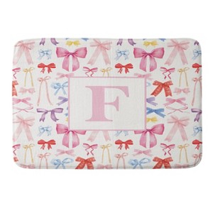 Deny Designs April Lane Art Bows Monogram Memory Foam Bath Mat - 1 of 4