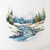 Aladdin Oil Lamp Glass Shade Fits 10 in Shade Ring Base, Diffuses, Softens and Disperses Light, White with Wild Mountain Stream - 3 of 4