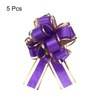 Unique Bargains Christmas Wedding Car Basket Gift Wrapping Big Pull Bow 5 Pcs - 3 of 4