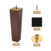 Unique Bargains Wooden Chair Desk Furniture Legs with Mounting Screws 4 Pcs - 3 of 4