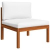 vidaXL 2 Piece Patio Lounge Set with Cushions Solid Acacia Wood - 3 of 4