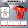 Hydraulic Pipe Bender, 16 Ton Manual Copper Exhaust Bender with 8 Dies, 90°-180° Degree Adjustable Rollers Bending Steel Iron Metal Ratcheting - 4 of 4