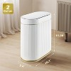 Aoibox Motion Sensor Trash Can with Lid, 2 Gallon Automatic Garbage Bin, Smart Bathroom Decor, Plastic Waste Bin for Bedroom, Office, Living Room - 2 of 4