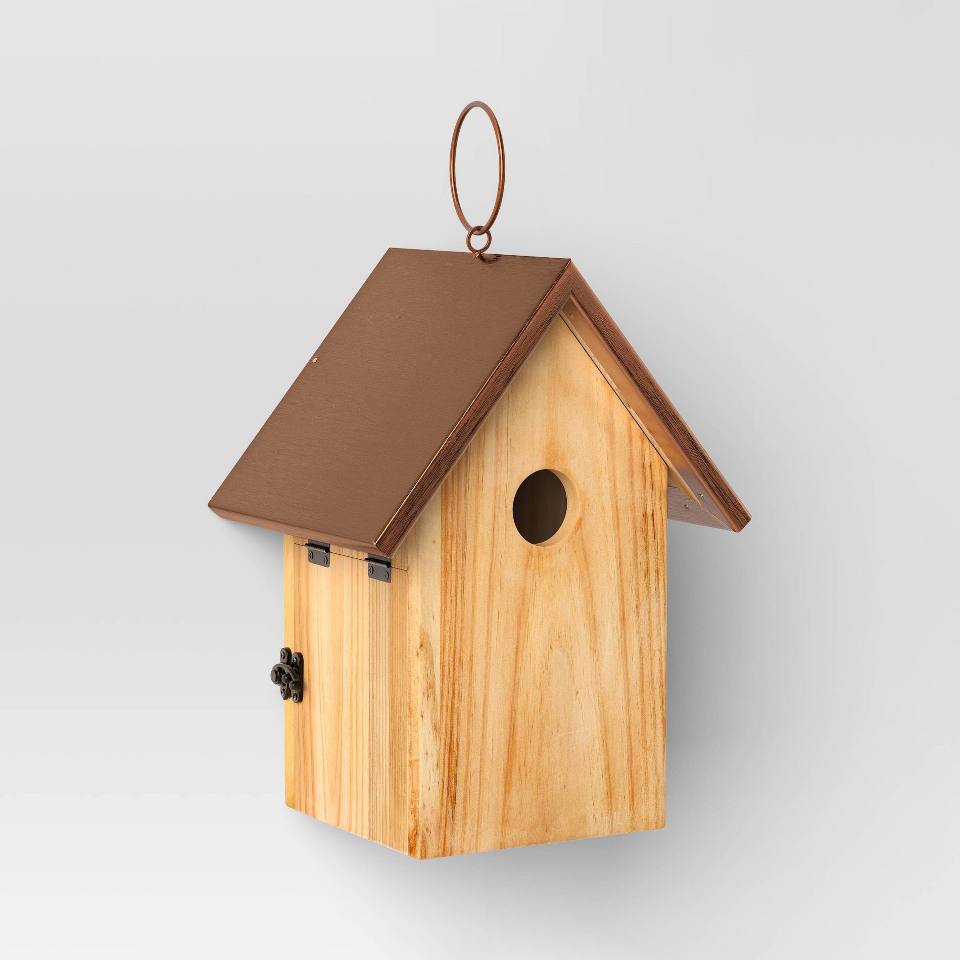 12" Metal and Wood Bird House Copper - Threshold™