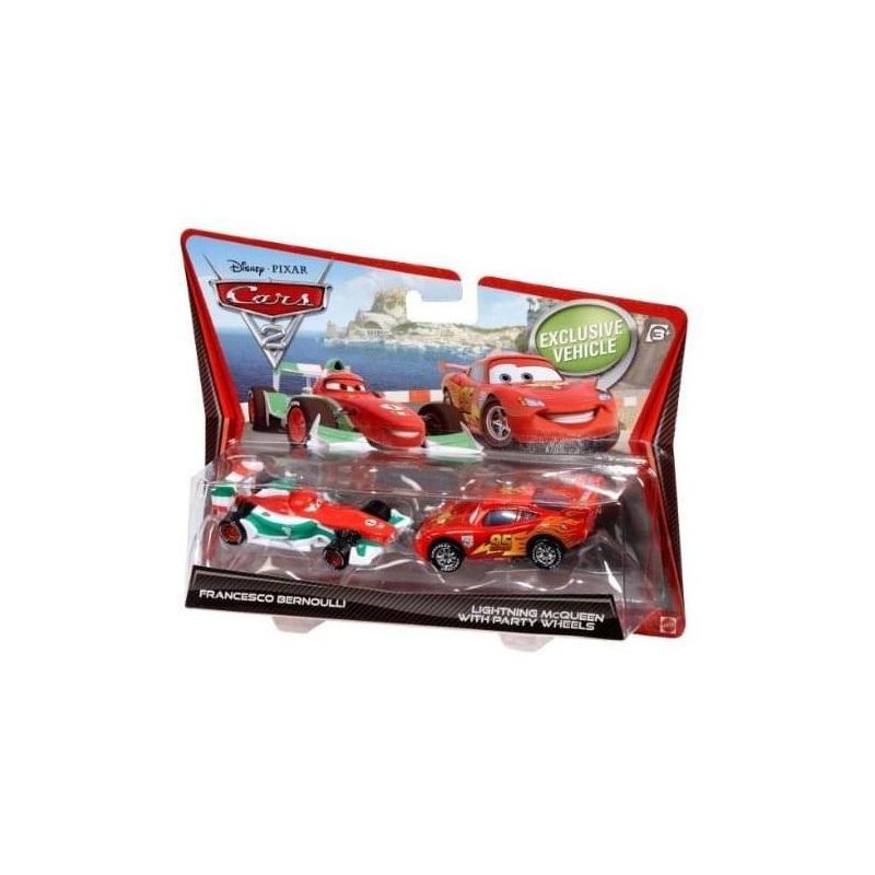 Mattel Disney Cars 2 Francesco Bernoulli & Lightning McQueen Die-Cast 2 Pack, 1 of 3