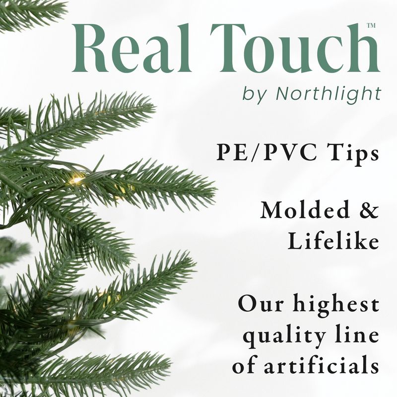 Northlight Real Touch™️ Nordmann Fir Layered Artificial Christmas Tree - Unlit - 9', 6 of 7