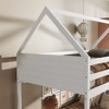 Kumasinova Twin-Over-Twin Wooden House Floor Bunk Bed, Rubber Wood Bed Frame with Headboards, Footboards, Ladder & Full-Length Guardrails - 2 of 4