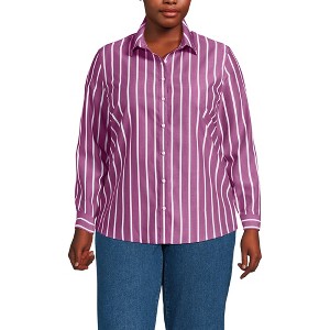 Lands' End Women's No Iron Supima Cotton Long Sleeve Shirt - 1 of 3