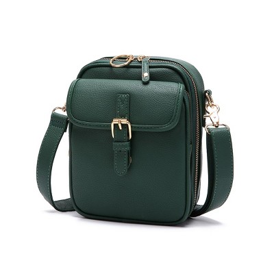 Generic Vintage Double Layer Large Capacity Mini Messenger Bag, Leather Small Purse Crossbody Shoulder Bag