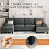 Celebalcony 106" Modular Upholstered Sectional, 3-Piece U-Shaped Sectional for Living Room - 2 of 4