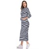 BLUEMING Womens 3/4 Long Sleeve Maxi Hoodie Dress Casual Pocket Slim Pullover Sweater Dress Travel Outfits - 3 of 4