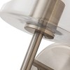 C Cattleya 1-Light Brushed Nickel Armed Sconce Wall Lamp with Clear Glass Shade(2-Pack) - 4 of 4