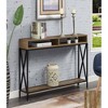 Tucson Deluxe Console Table with Shelf Weathered Barnwood/Black - Breighton Home: Entryway Foyer Sofa Table with Storage - 2 of 4