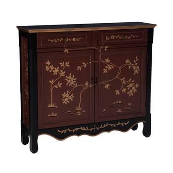 Jenny Hand Painted 2Door Console Red - Powell Company