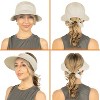 SUN CUBE Women Sun Hat for Outdoor UV Protection, Wide Brim Sun Hat Ponytail, Convertible Zip-Off Beach Hat Visor - 4 of 4