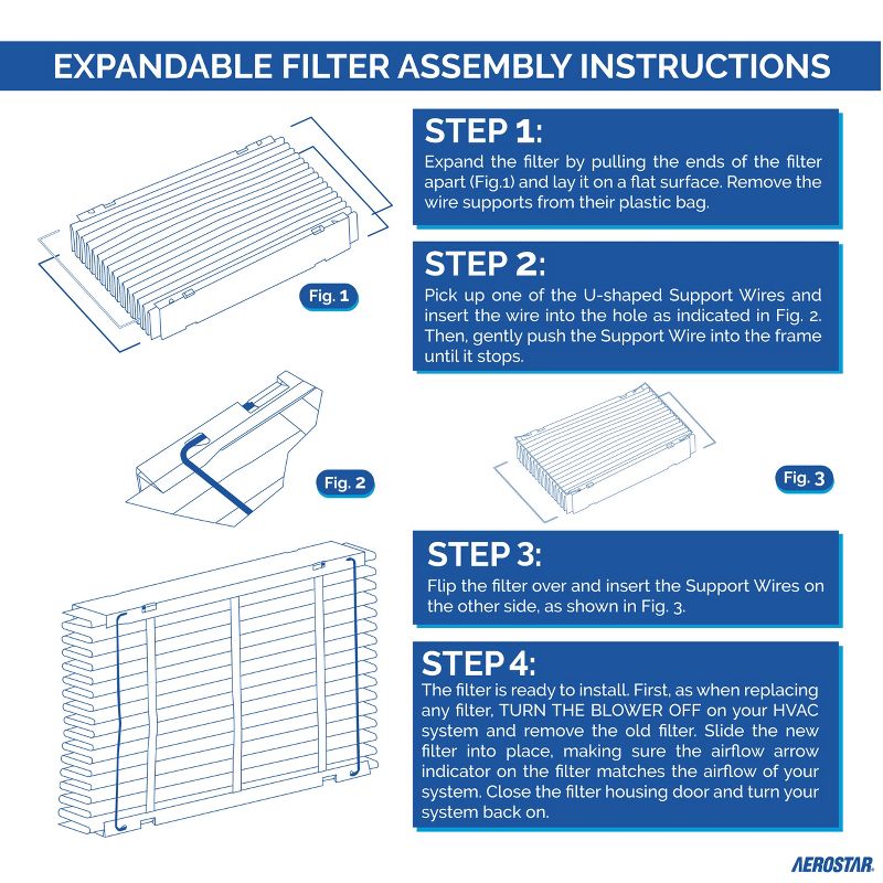 Aerostar MERV 13 Collapsible Replacement Filter for Aprilaire 213, 5 of 6