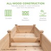 Best Choice Products 72x23x30in Raised Garden Bed, Elevated Wood Planter Box for Patio w/ Divider Panel - 4 of 4