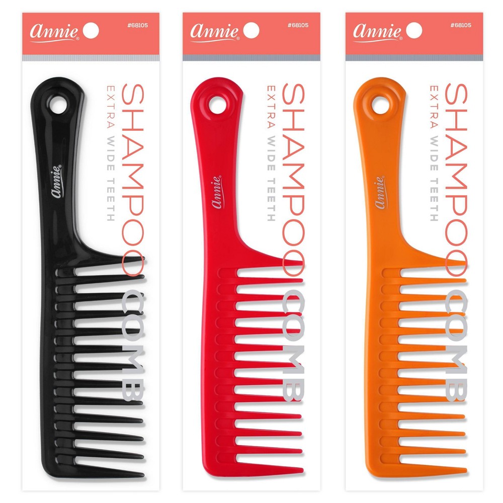 Annie International Shampoo Hair Comb – (Color May Vary)