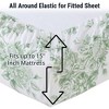HLC.ME Floral Bed Sheets - Bed Sheet Set - Wrinkle Resistant & Ultra Soft - Fits Mattresses up to 15 Inches Deep - 2 of 4