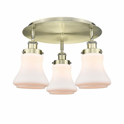 Bellmont - 3 Light Flush Mount In Art Deco Style-9.75 Inches Tall and 17.75 Inches Wide