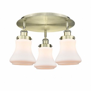Bellmont - 3 Light Flush Mount In Art Deco Style-9.75 Inches Tall and 17.75 Inches Wide - 1 of 1