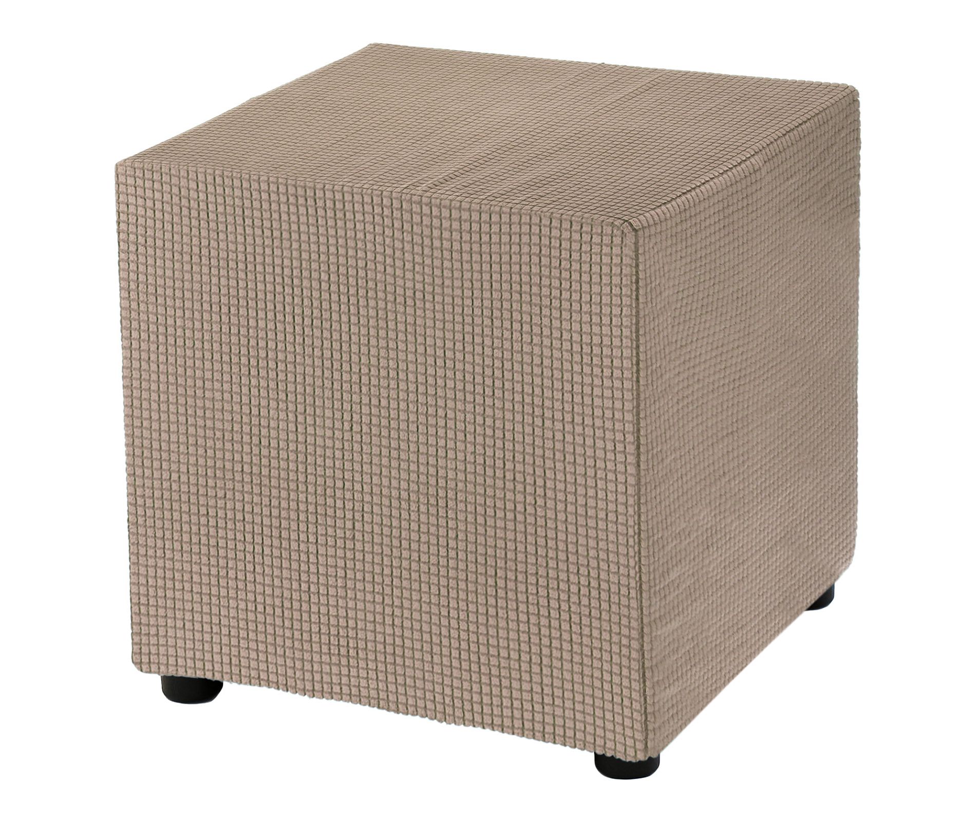 Unique Bargains Polyester Washable Stretch Thick Stool Protective Covers Light Brown