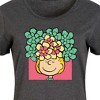 Women's Peanuts Sally Flowers Graphic T-shirt Dress - Heather Charcoal - 4X - 2 of 4