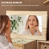 4-Tier Wooden Jewelry Box With Built-In Mirror And Side Necklace Hooks For Elegant Organization - 3 of 4