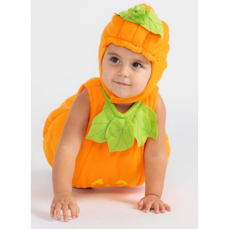 Dress Up America Pumpkin Costume - Jack O' Lantern Costume for Babies, 2 of 8
