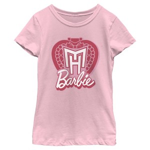 Girls Mattel Barbie and Monster High Heart Symbol T Shirt - 1 of 4