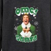 Women's - ELF - Buddy OMG Santa Lightweight French Terry Wide Neck Long Sleeve Shirt - 2 of 4