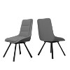 Artloge Set Of 2 360° Rotatable Upholstered Dining Room Kitchen Accent Chairs - 3 of 4