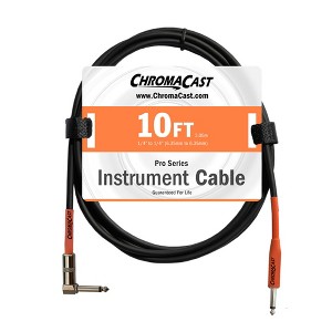 ChromaCast Pro Series Instrument Cable, Straight - Angle, Sunset Orange, 10 feet - 1 of 1