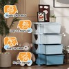 QingMoon 9 Drawer Dresser for Bedroom, 3 Tier Storage Organizer, Plastic Bins for Living Room, Entryway and Closet - 2 of 4