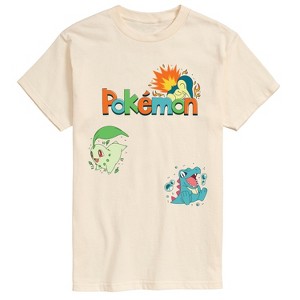 Men's - Pokémon - Chikorita, Cyndaquil, Totodile Short Sleeve Graphic T-Shirt - 1 of 2