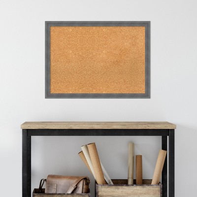 Large Dixie Blue Grey Rustic Wood Framed Corkboard