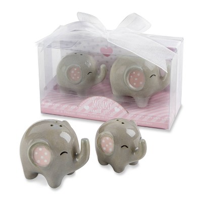 12ct Little Peanut Ceramic Elephant Salt & Pepper Shakers