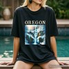 Enchanting Oregon State Multnomah Falls Winter T-Shirt, Pacific Northwest Waterfall Tee and Souvenir | OrnamentallyYou - 4 of 4