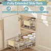 LOVMOR Pull Out Cabinet Organizer with Wooden Handle, 7?" W x 21?"Heavy Duty Cabinet Drawers Shelves Slide Out Organizer - 4 of 4