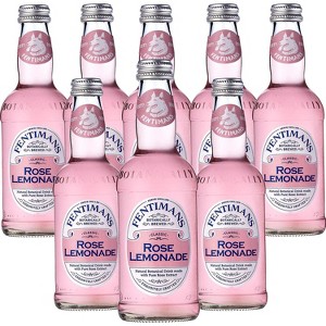 Fentimans Botanically Brewed Rose Lemonade Sparkling Soda, 8 Pack, 9.3 fl oz Bottles – Premium Craft Soda/Mixer for Cocktails & Refreshing Drinks - 1 of 4