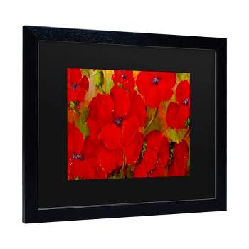 Trademark Fine Art -Masters Fine Art 'Poppies' Matted Framed Art