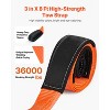 VEVOR Recovery Tow Strap 3 inches, 8 feet 36,000 lbs Break Strength, Triple Reinforced Loop Straps, Tree Saver, Winch Line Extension Strap,Orange - 3 of 4