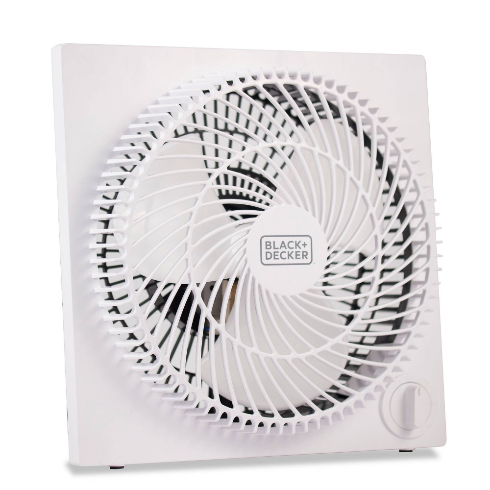 Photos - Fan Black&Decker BLACK+DECKER 9" Frameless Box : Portable Electric , 3 Speeds, Small Room, White, ETL Listed 